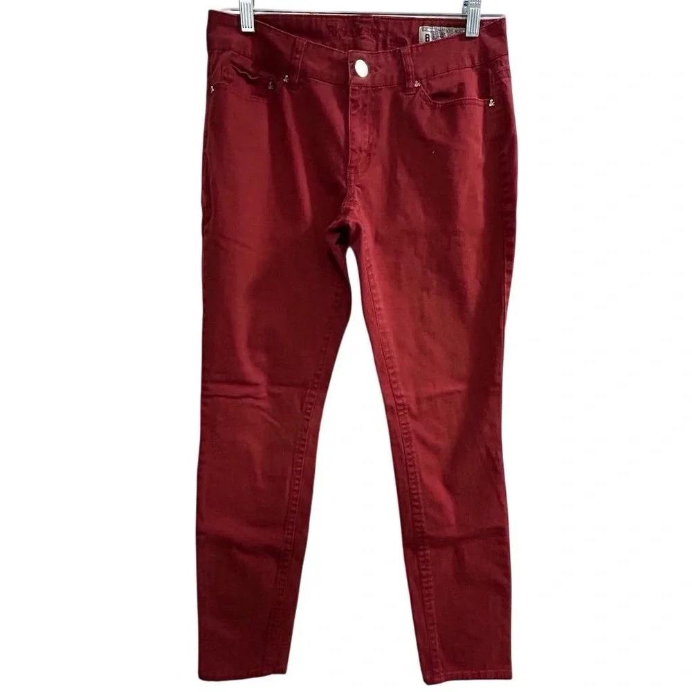 Rocks & Indigo Women's High Rise Skinny‎ Jeans Red Size 8 Denim